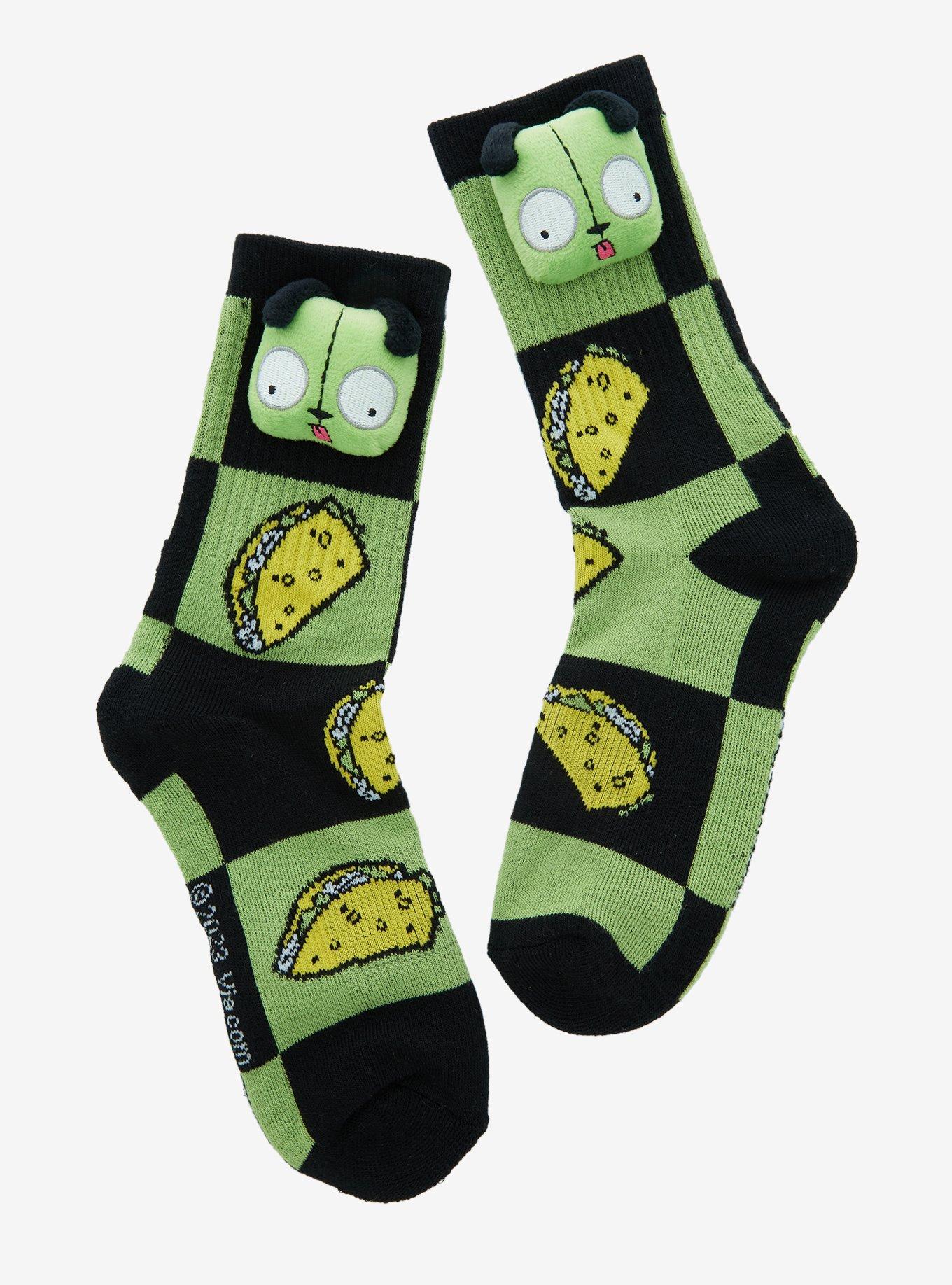 Invader Zim GIR Plush Crew Socks, , hi-res