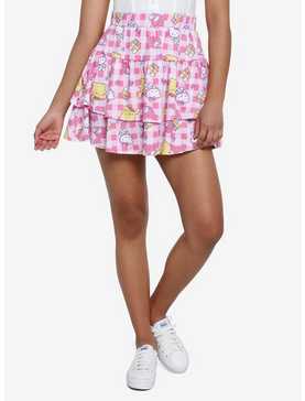 Hello Kitty And Friends Checkered Tiered Mini Skirt, , hi-res