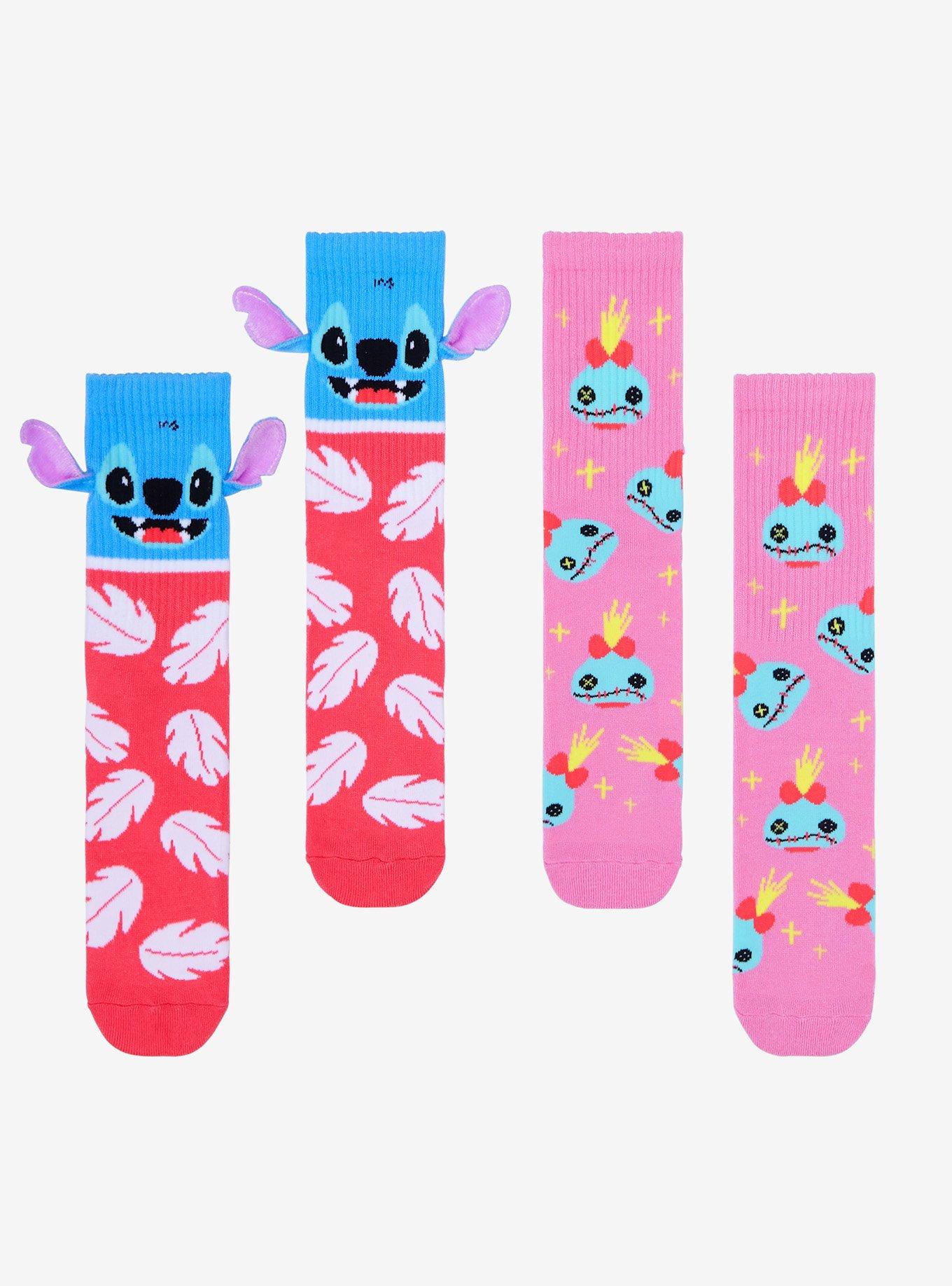 Disney Lilo & Stitch Scrump & Stitch Crew Socks 2 Pair, , hi-res