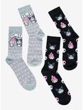 My Melody & Kuromi Heart Crew Socks 2 Pair, , hi-res