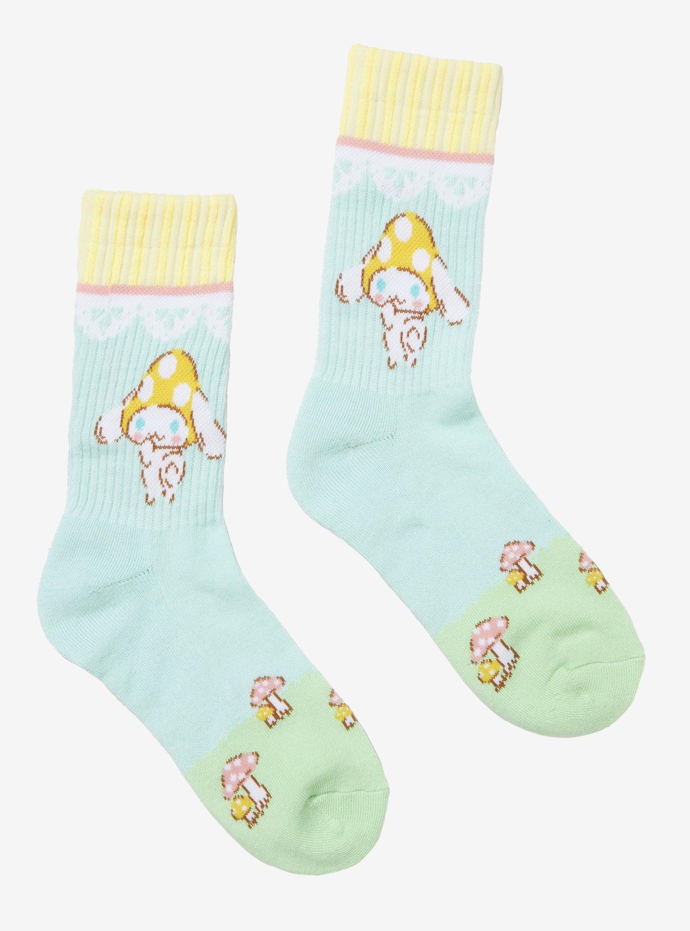 Cinnamoroll Mushroom Pastel Crew Socks Hot Topic
