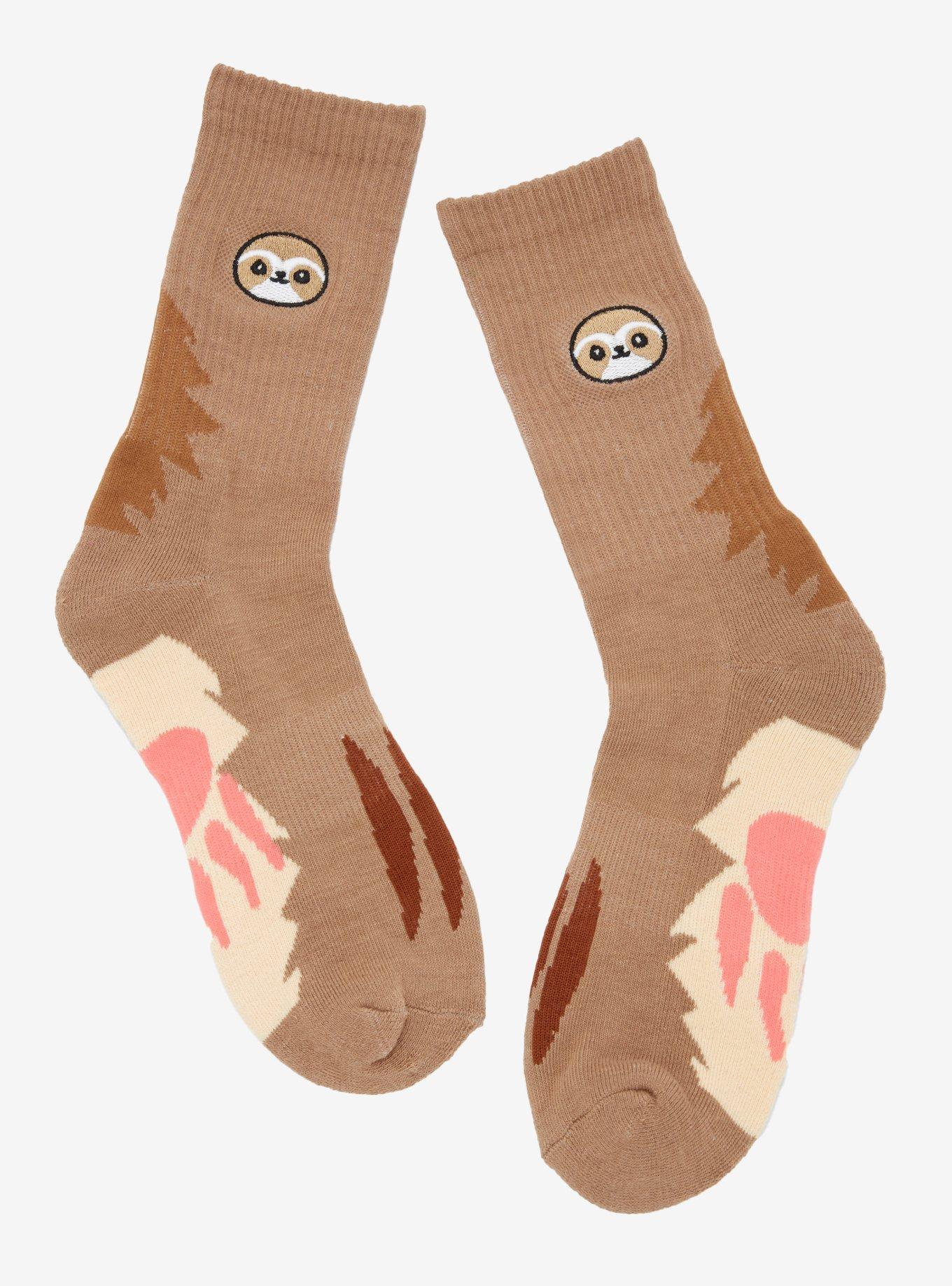 Sloth Paw Crew Socks, , hi-res