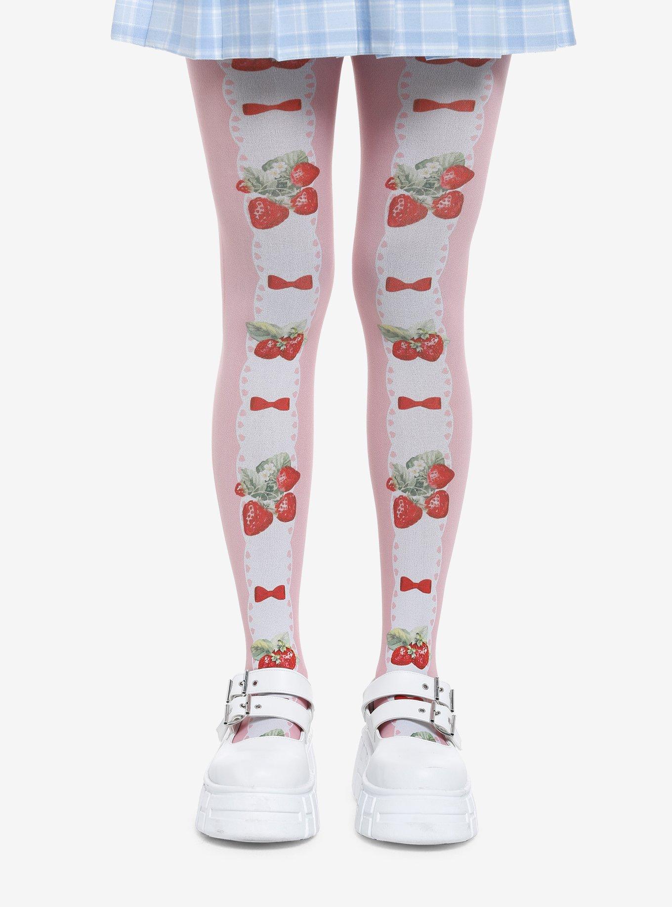 Girls High Stretch Soft Leggings Fleece Warm Strawberry - Temu