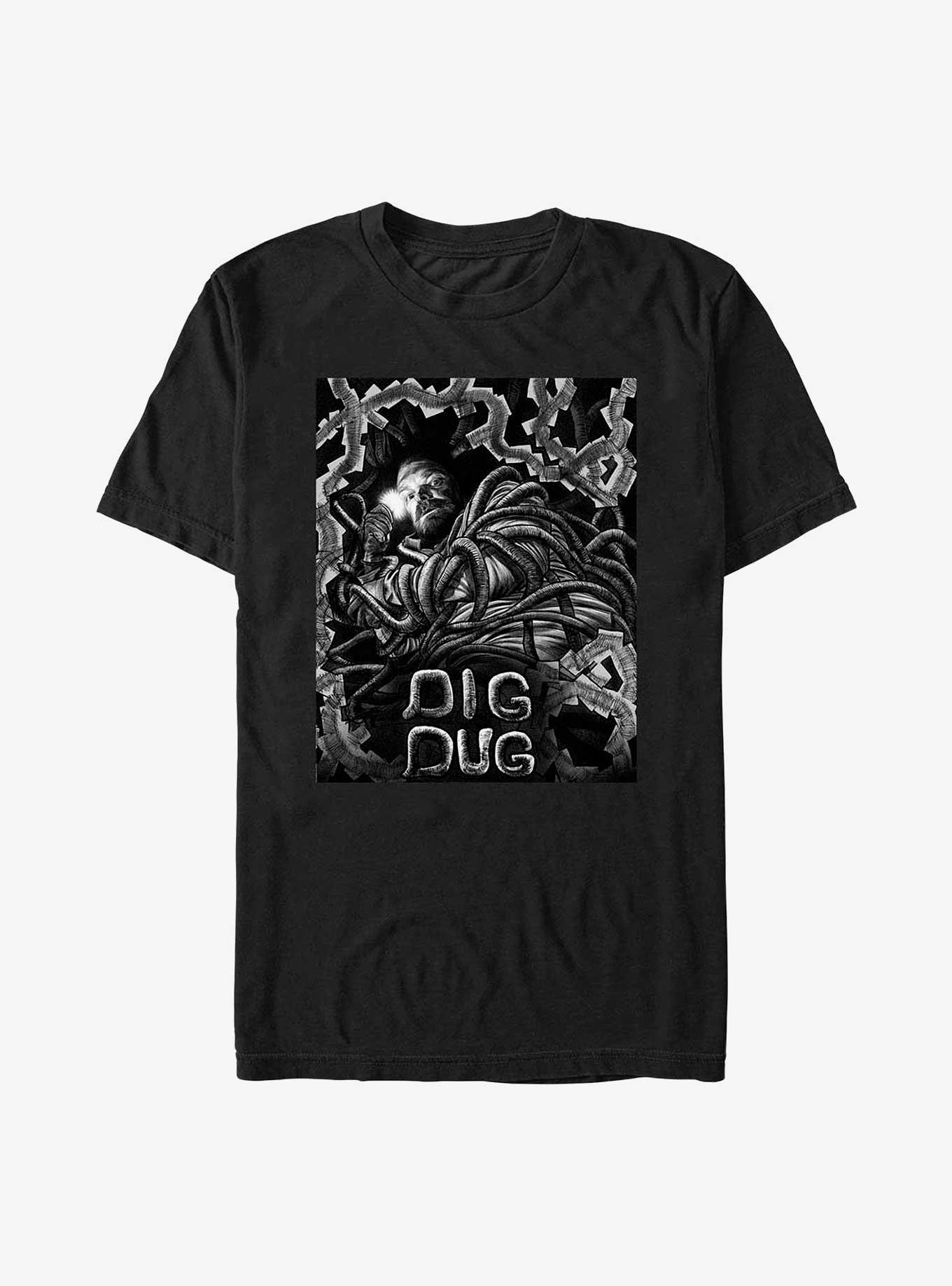 Stranger Things Hopper Dig Dug T-Shirt, BLACK, hi-res