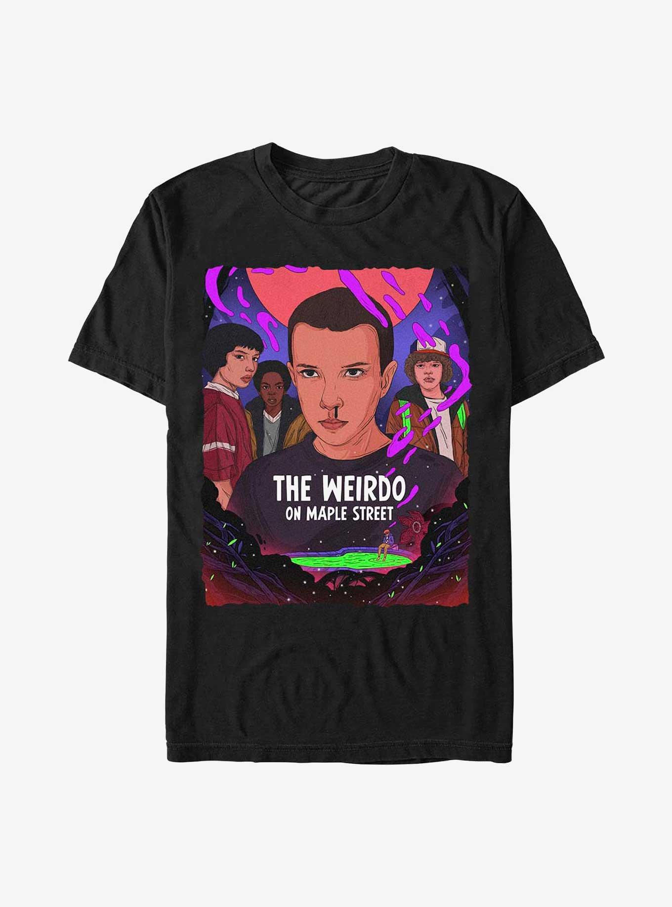 Stranger Things The Weirdo On Maple Street T-Shirt, BLACK, hi-res