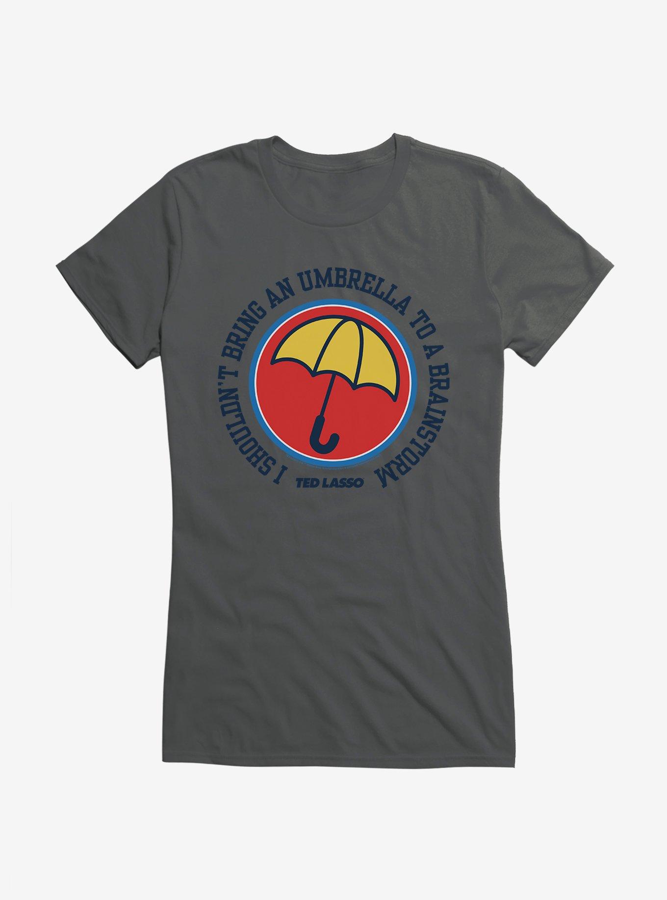 Ted Lasso Umbrella Brainstorm Girls T-Shirt, CHARCOAL, hi-res