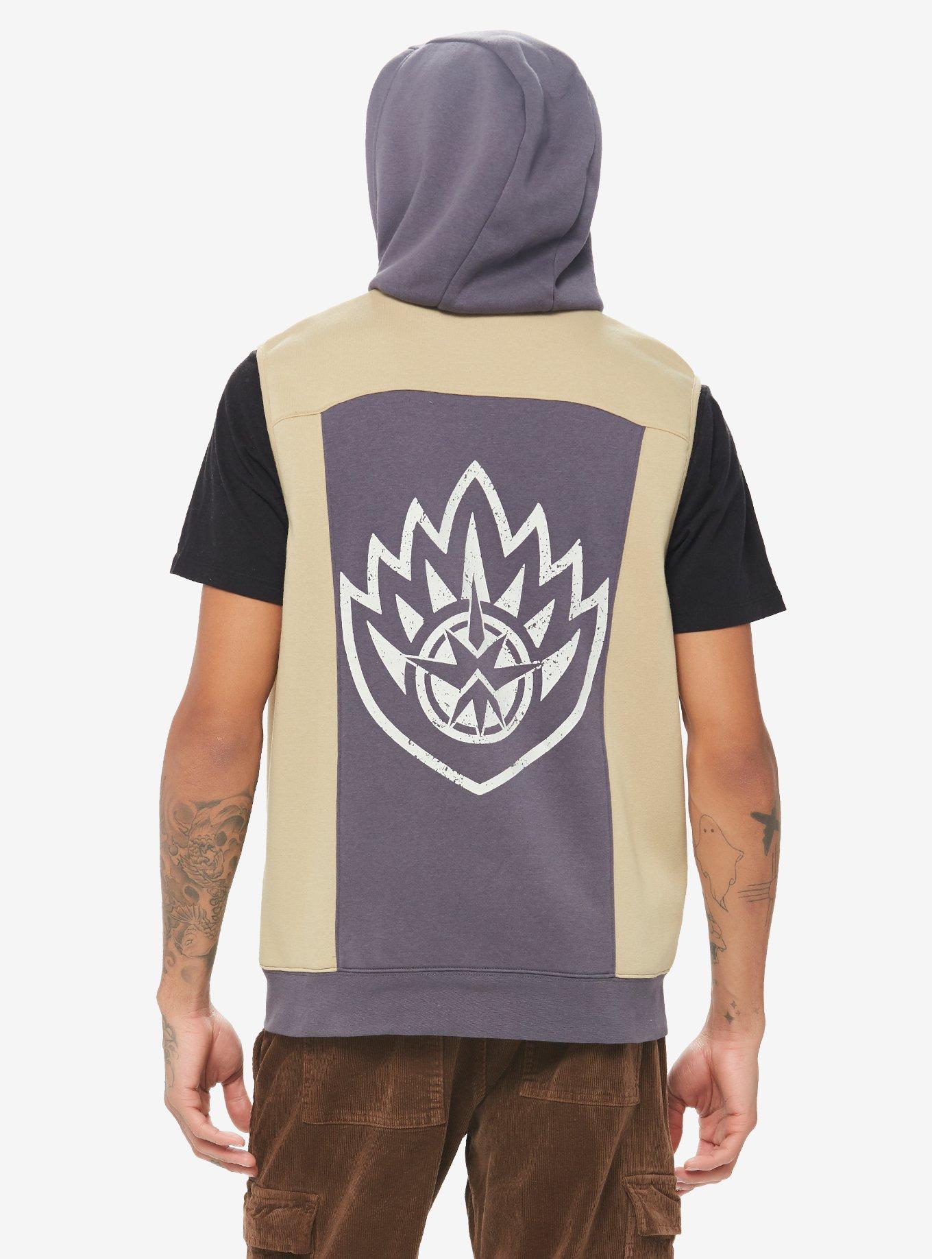 Our Universe Marvel Guardians Of The Galaxy Drax Sleeveless Hoodie, BROWN, hi-res