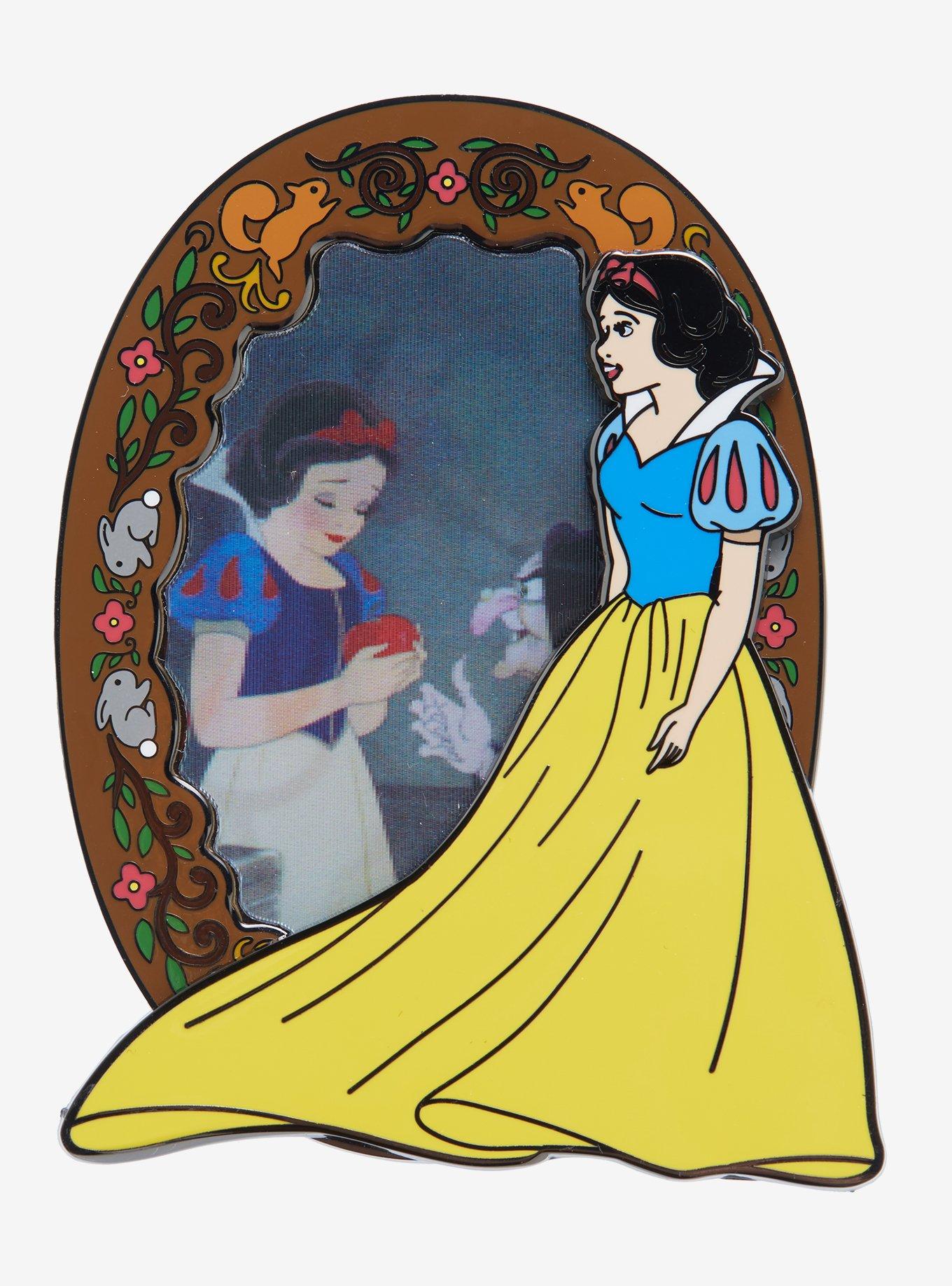 Loungefly Disney Snow White And The Seven Dwarfs Mirror Scene Lenticular Enamel Pin, , hi-res