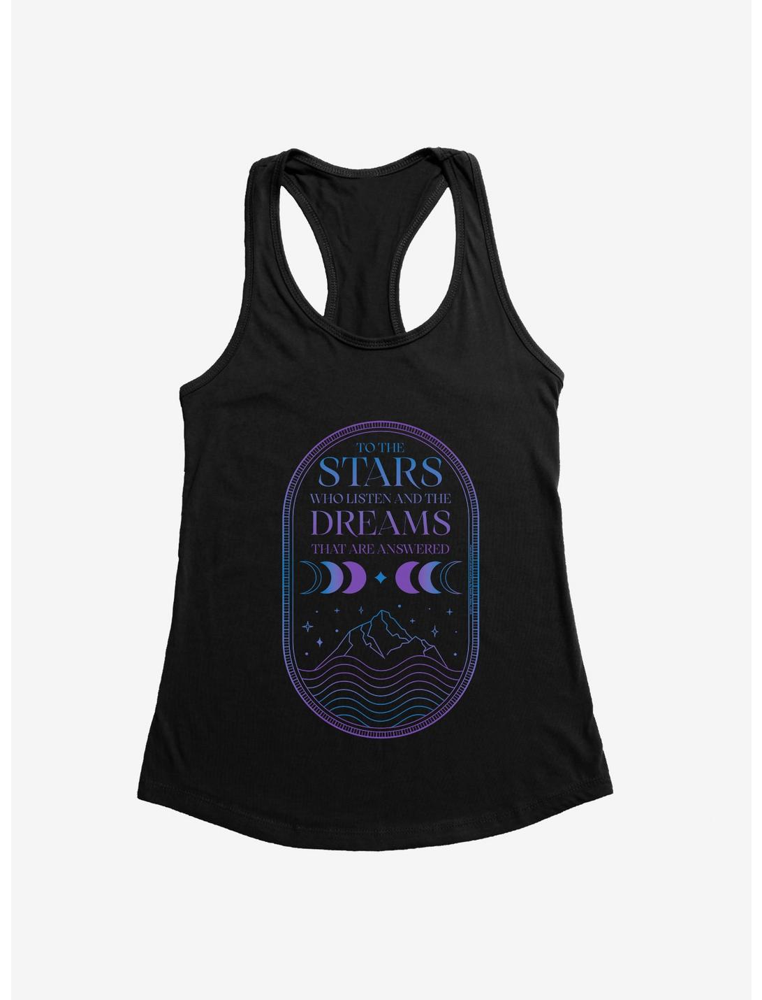 A Court Of Mist & Fury Stars And Dreams Womens Tank Top, BLACK, hi-res