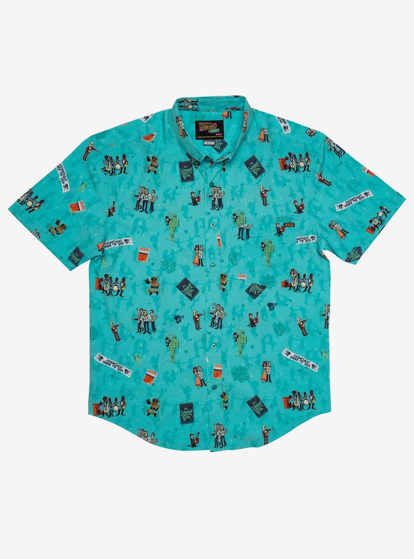 RSVLTS Back to the Future Enchantment Under the Sea KUNUFLEX Short Sleeve Shirt, GREEN, hi-res