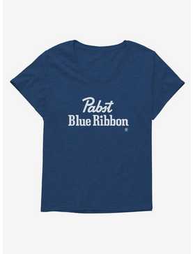 Pabst Blue Ribbon White Logo Girls T-Shirt Plus Size, , hi-res