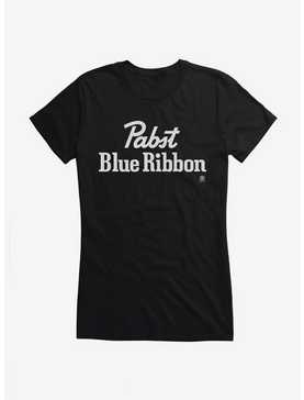 Pabst Blue Ribbon White Logo Girls T-Shirt, , hi-res