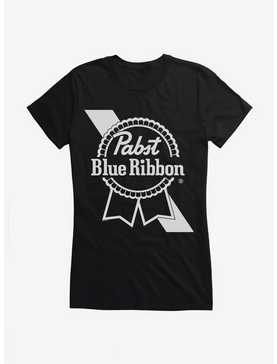 Pabst Blue Ribbon White Ribbon Logo Girls T-Shirt, , hi-res