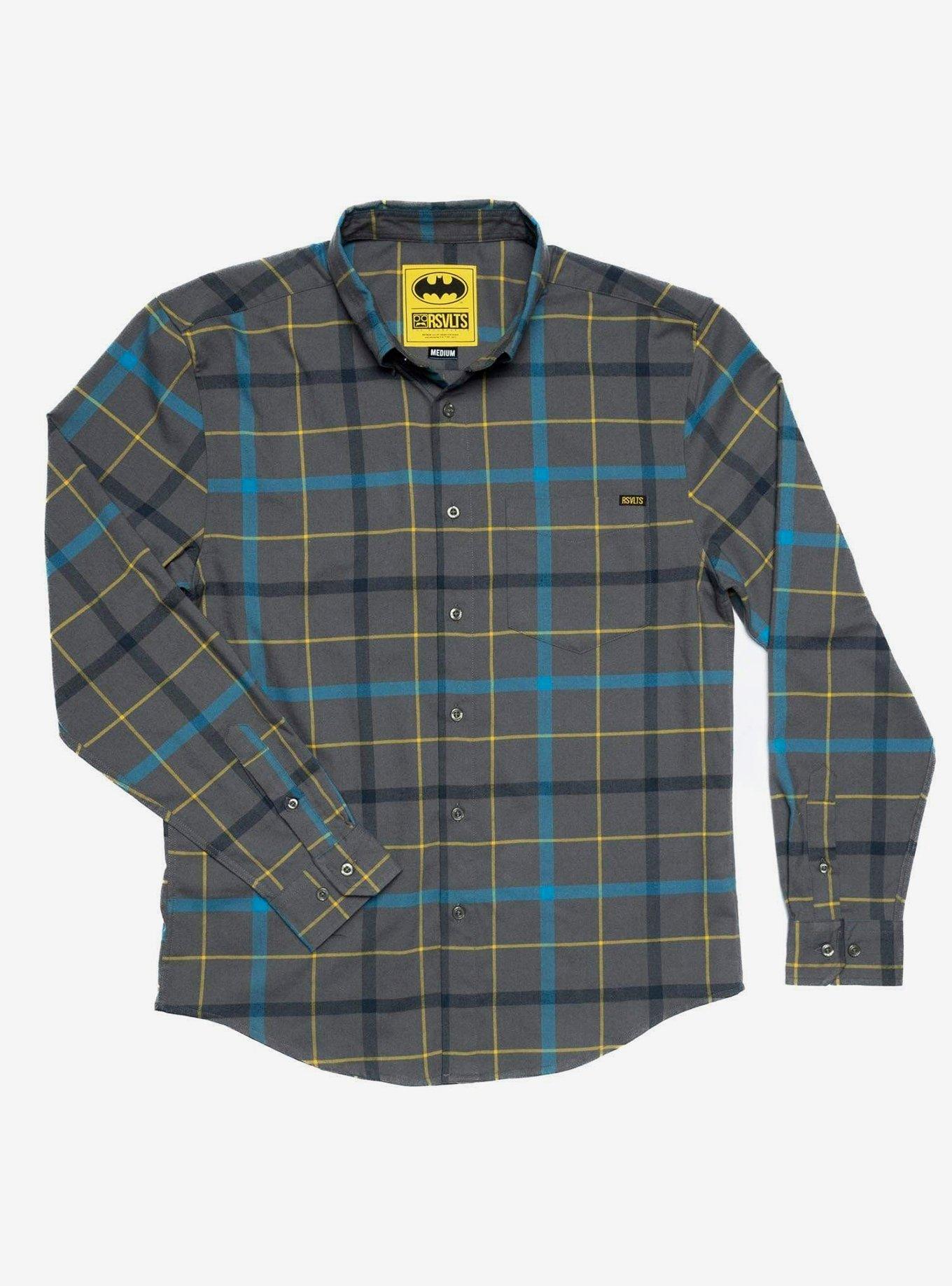 RSVLTS Batman Caped Crusader BorlandFlex Long Sleeve Stretch Flannel, MULTI, hi-res