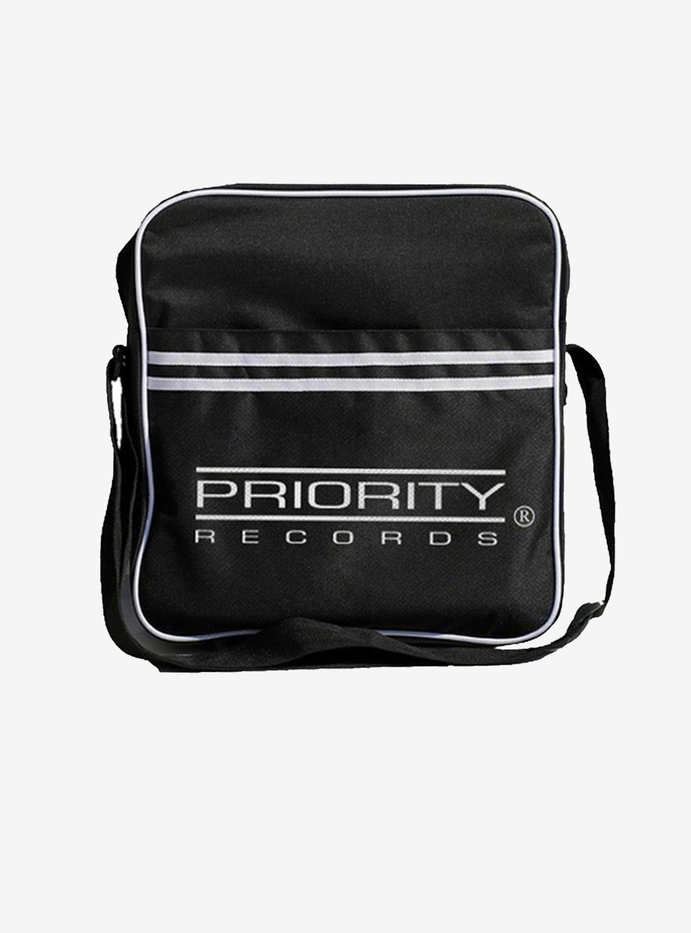 Rocksax Priority Records Zip Top Vinyl Record Crossbody Messenger Bag, , hi-res