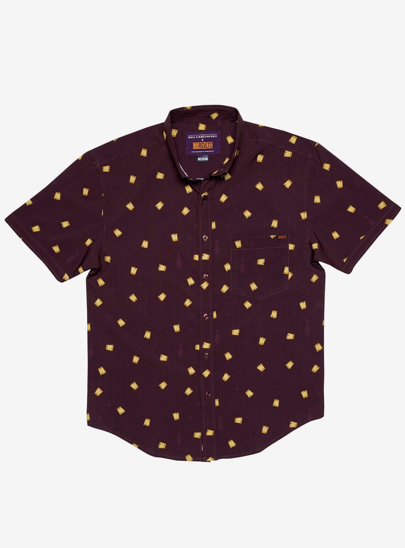 RSVLTS The Big Lebowski "There's A Beverage Here!" KUNUFLEX Short Sleeve Shirt, MULTI, hi-res