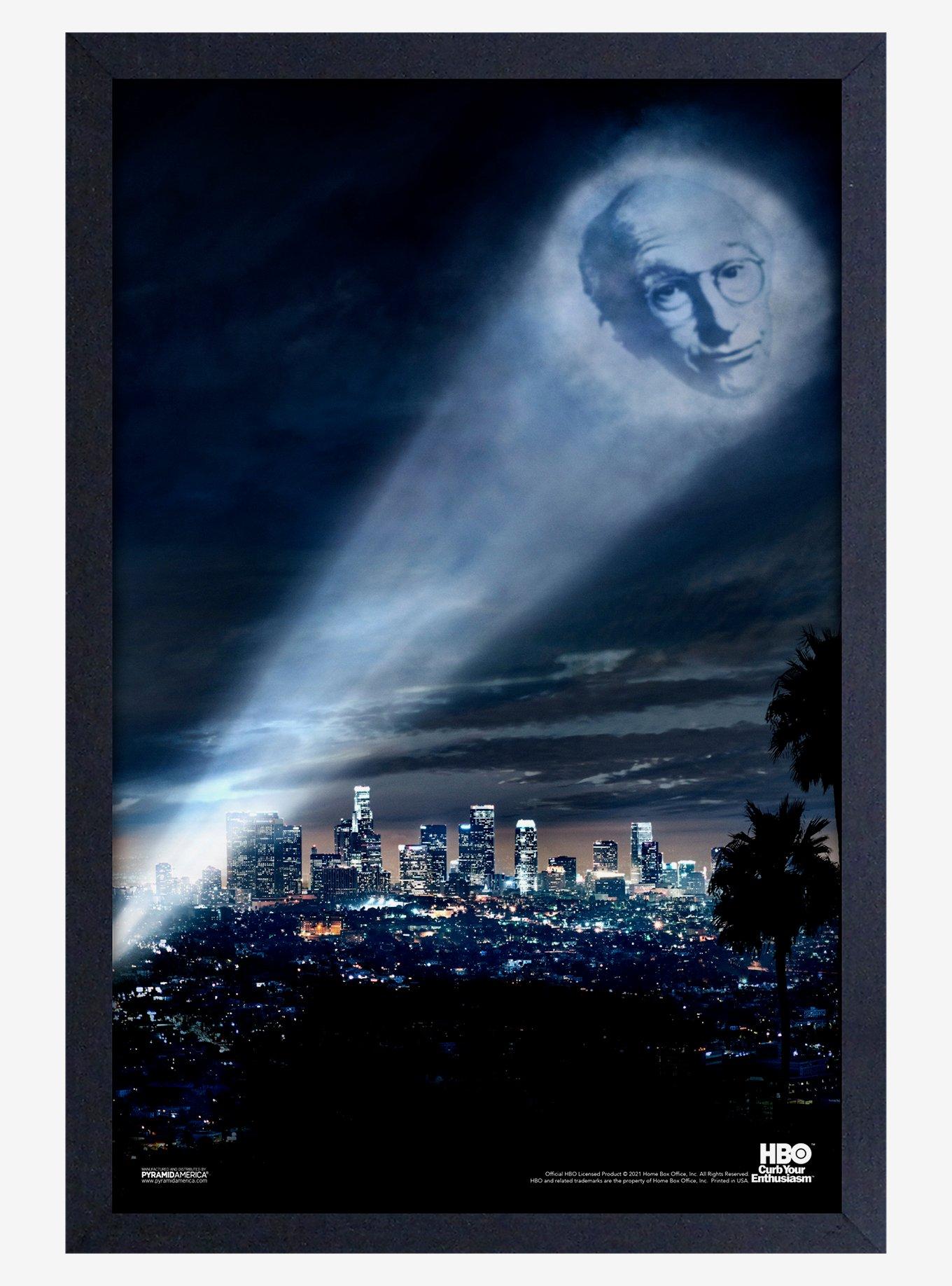 Curb Your Enthusiasm Bat Signal Framed Wood Poster, , hi-res