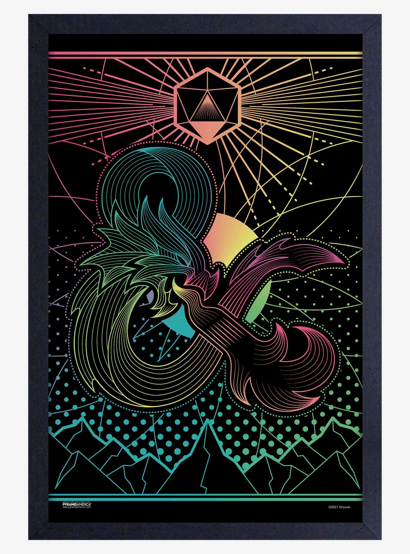 Dungeons & Dragons Rainbow Framed Wood Poster, , hi-res