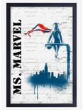 Marvel Ms. Marvel Stencil Framed Wood Poster, , hi-res