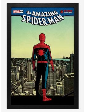 Marvel Spider-Man 60Th Ann Roof Framed Wood Poster, , hi-res