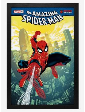 Marvel Spider-Man 60Th Ann Swinging Framed Wood Poster, , hi-res