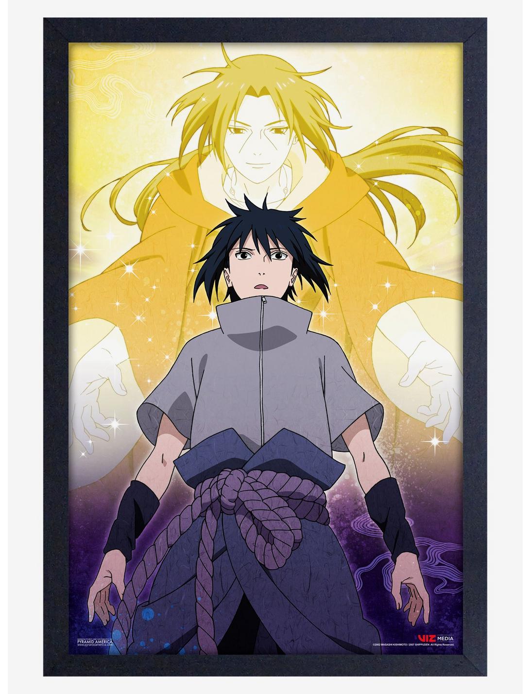 Naruto Shippuden Sasuke Clear Framed Wood Poster, , hi-res