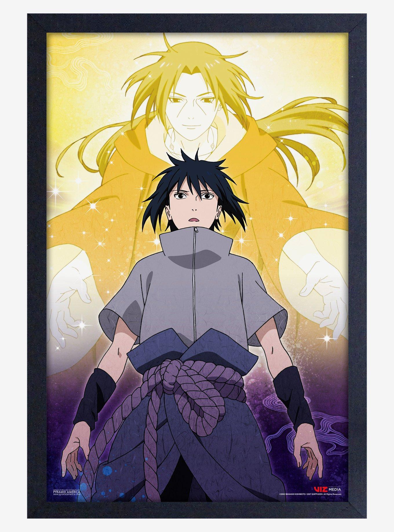 Naruto Shippuden Sasuke Clear Framed Wood Poster, , hi-res