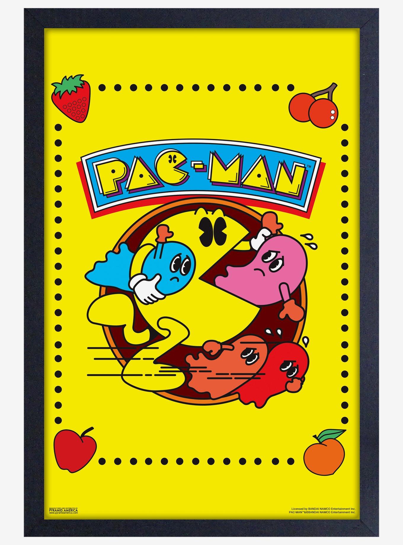 Pac-Man Ghost Swallow Framed Wood Poster, , hi-res