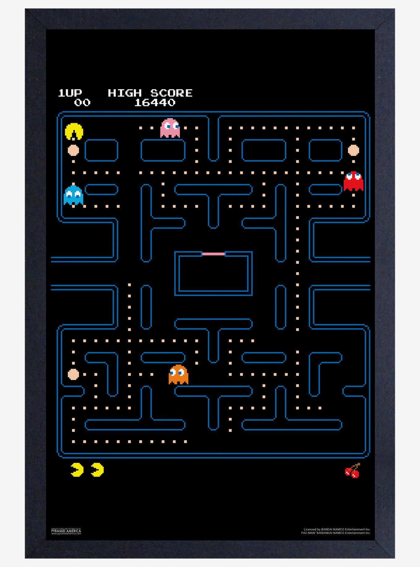 Pac-Man Maze Framed Wood Poster, , hi-res
