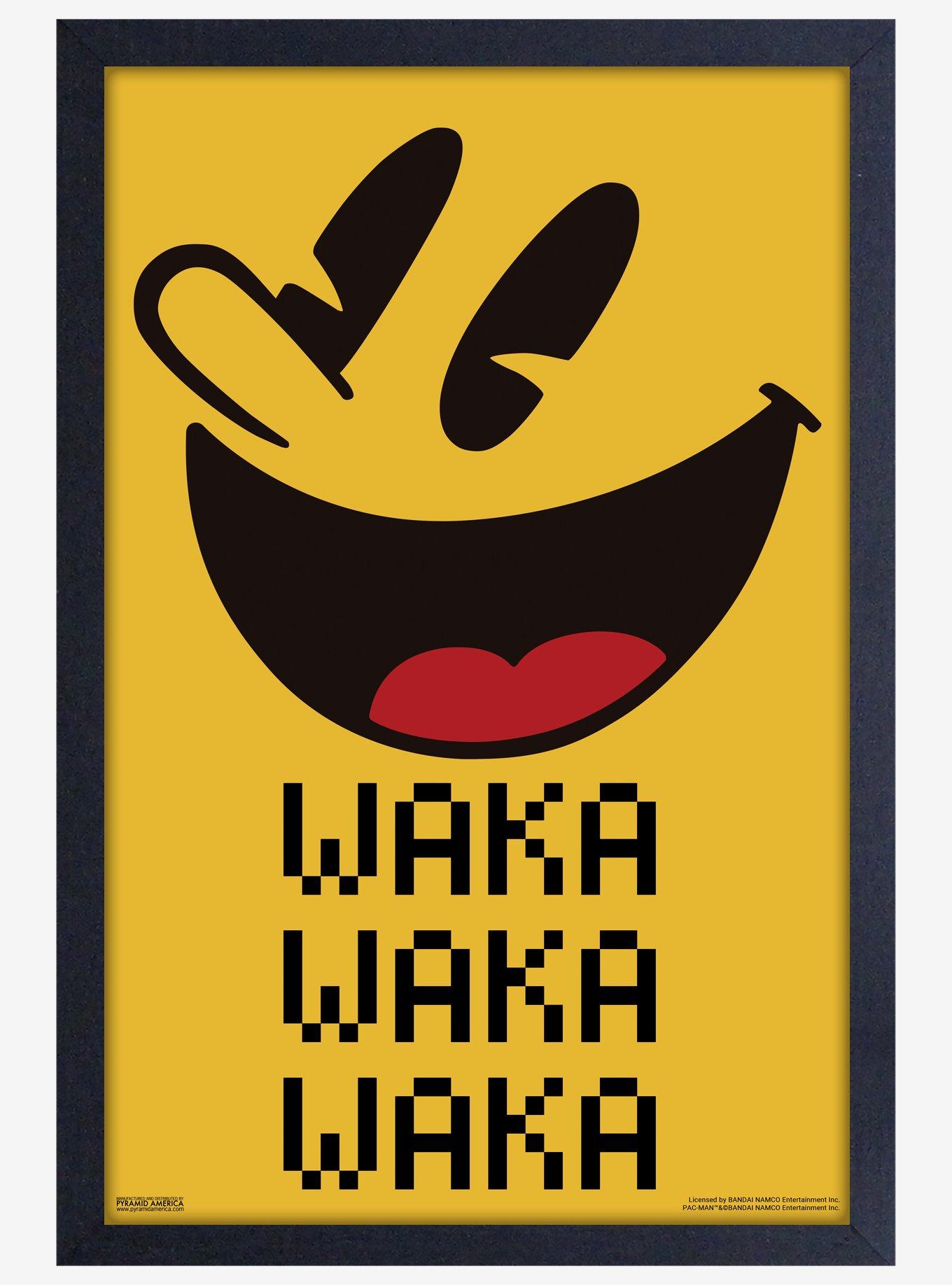 Pac-Man Waka Face Framed Wood Poster, , hi-res