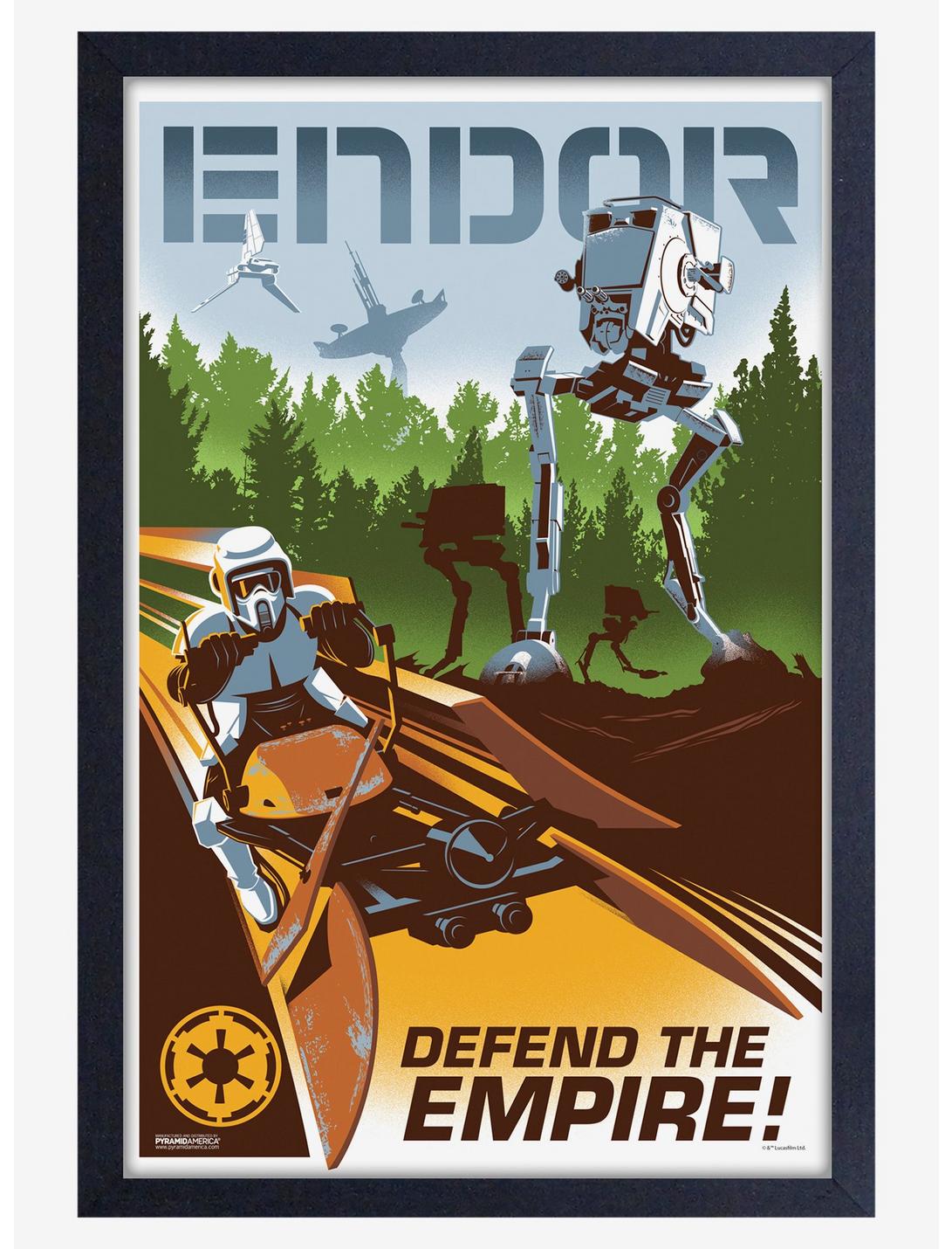 Star Wars Endor Framed Wood Poster, , hi-res