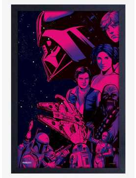 Star Wars Group Shot Framed Wood Poster, , hi-res