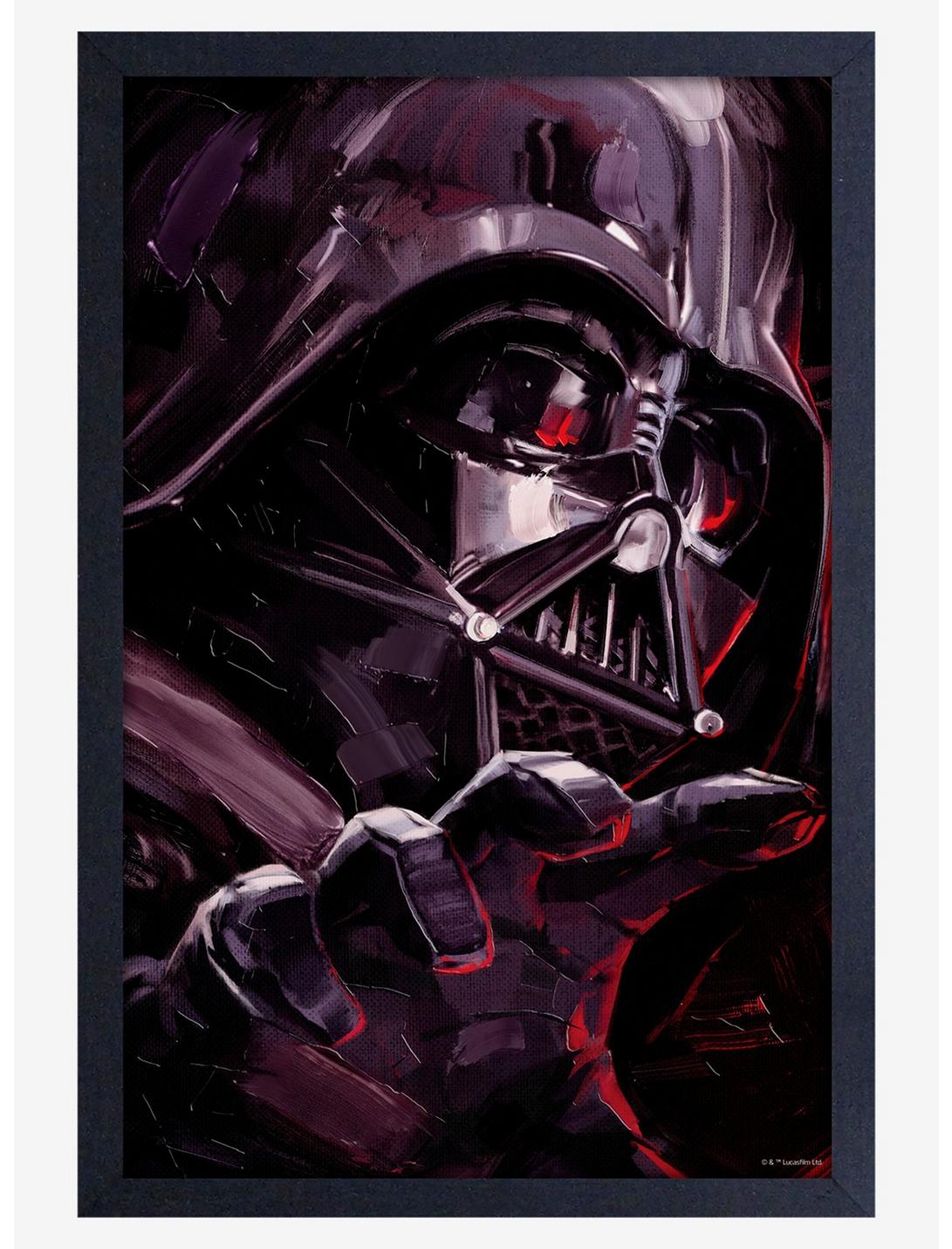 Star Wars Obi-Wan Brushed Vader Framed Wood Poster, , hi-res
