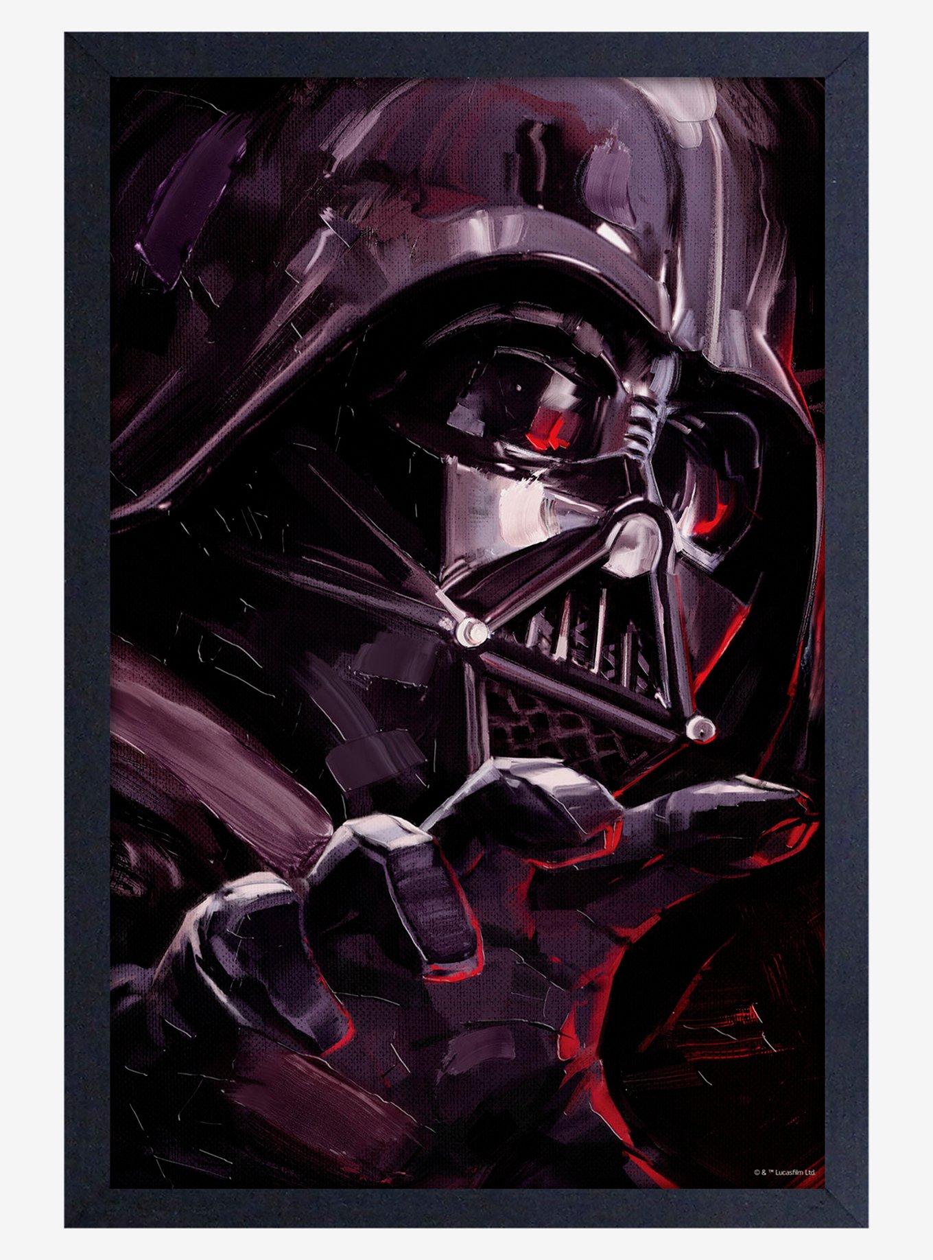 Star Wars Obi-Wan Brushed Vader Framed Wood Poster, , hi-res
