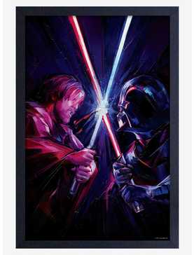 Star Wars Obi-Wan Clash Framed Wood Poster, , hi-res
