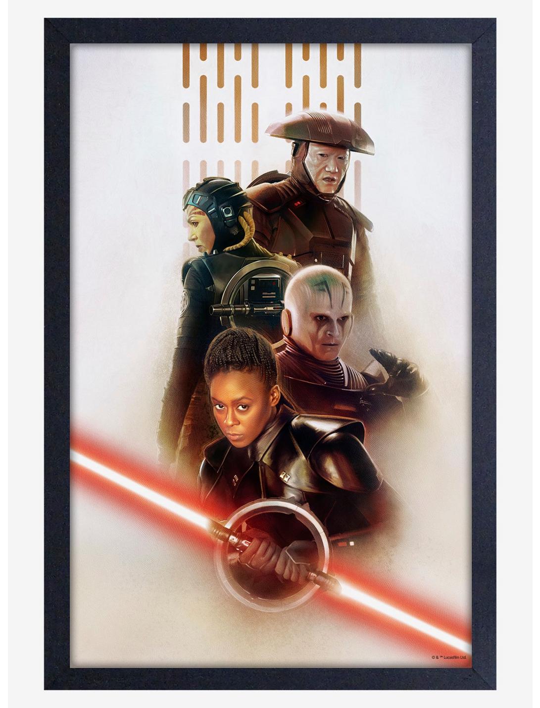 Star Wars Obi-Wan Group Pose Framed Wood Poster, , hi-res