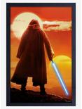 Star Wars Obi-Wan Sunset Saber Framed Wood Poster, , hi-res
