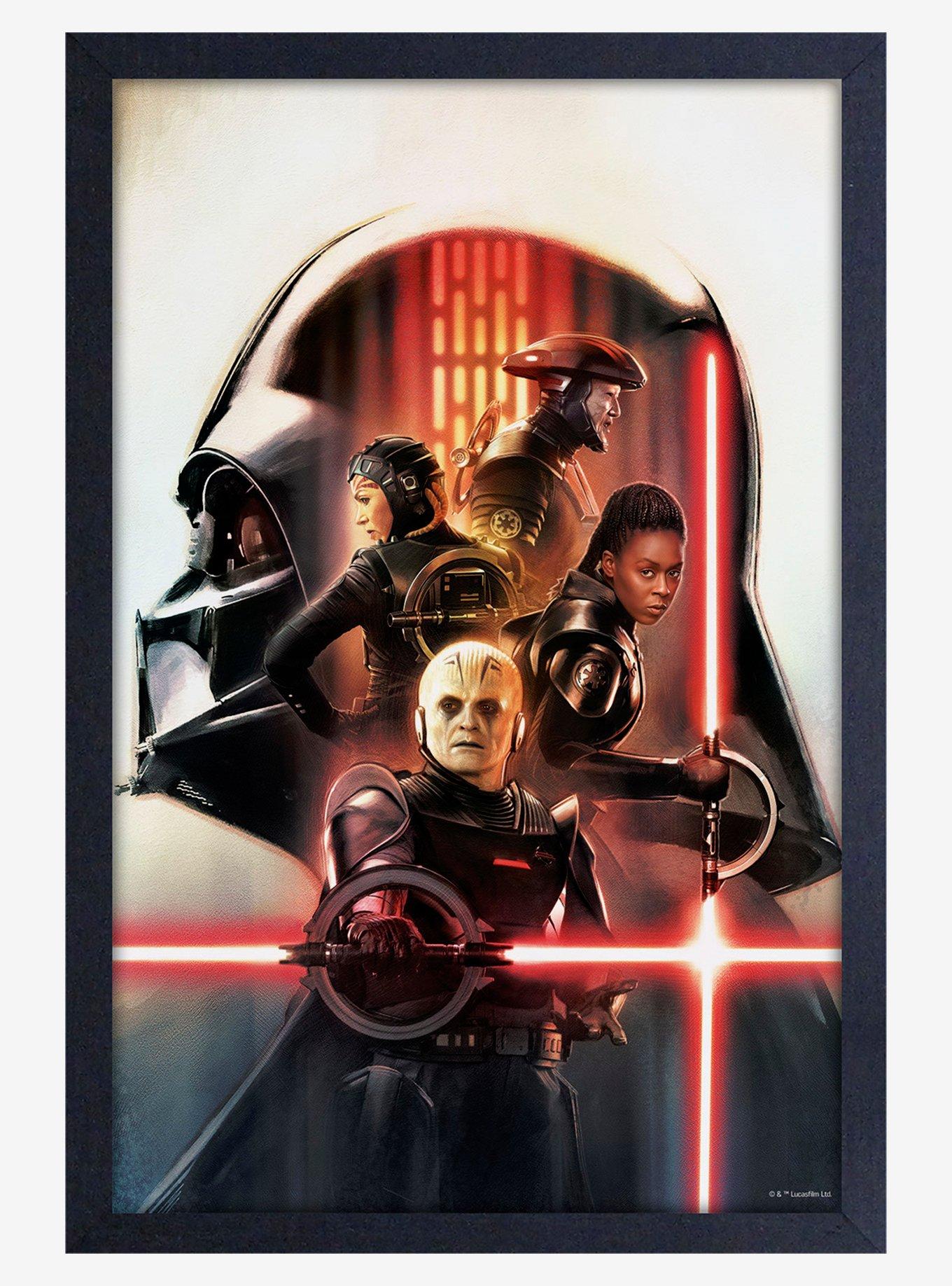Star Wars Obi-Wan Vader Group Framed Wood Poster, , hi-res