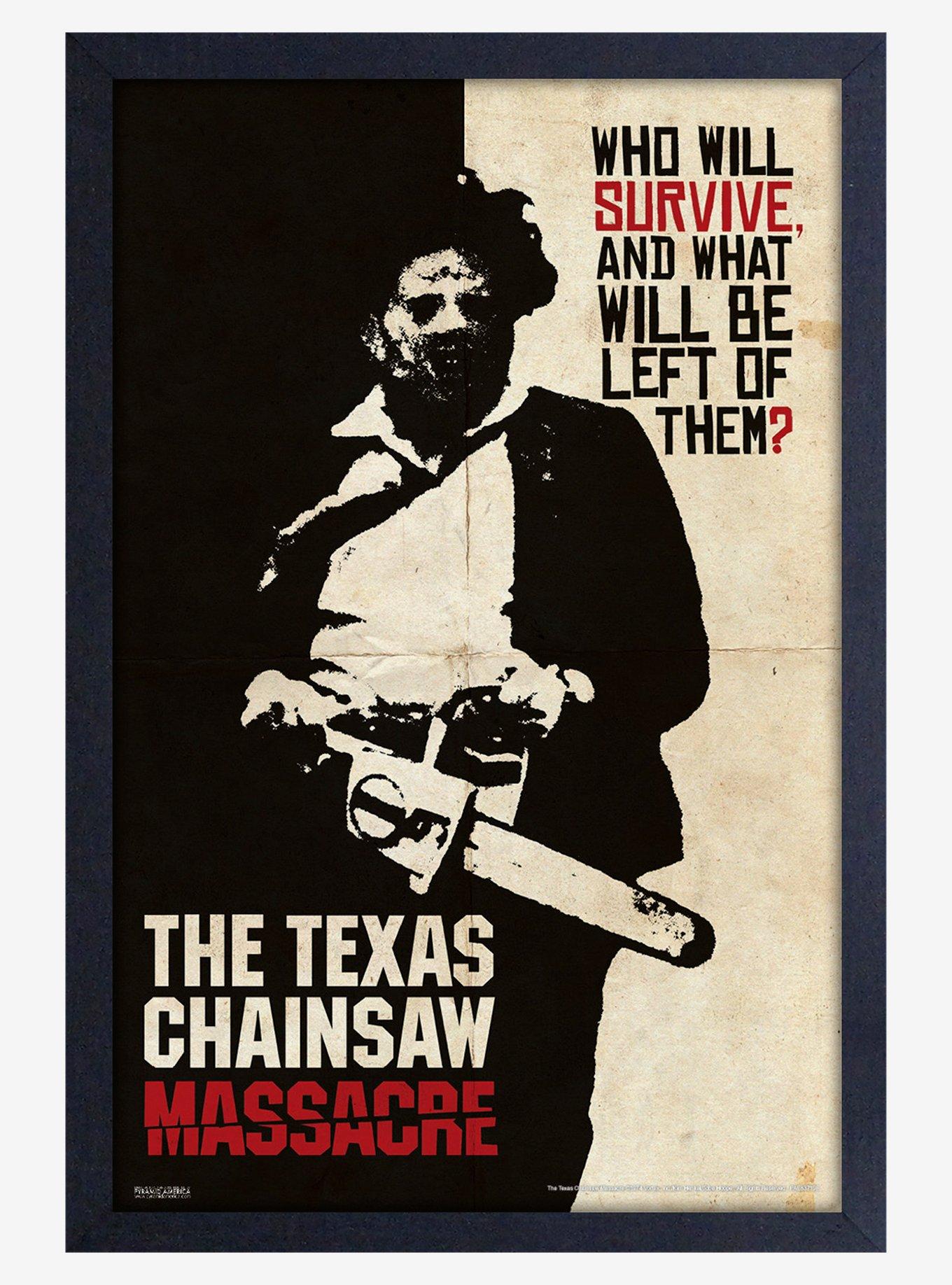 The Texas Chainsaw Massacre Who Will Survive? Framed Wood Poster | BoxLunch