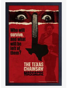The Texas Chainsaw Massacre Newsprint Framed Wood Poster, , hi-res