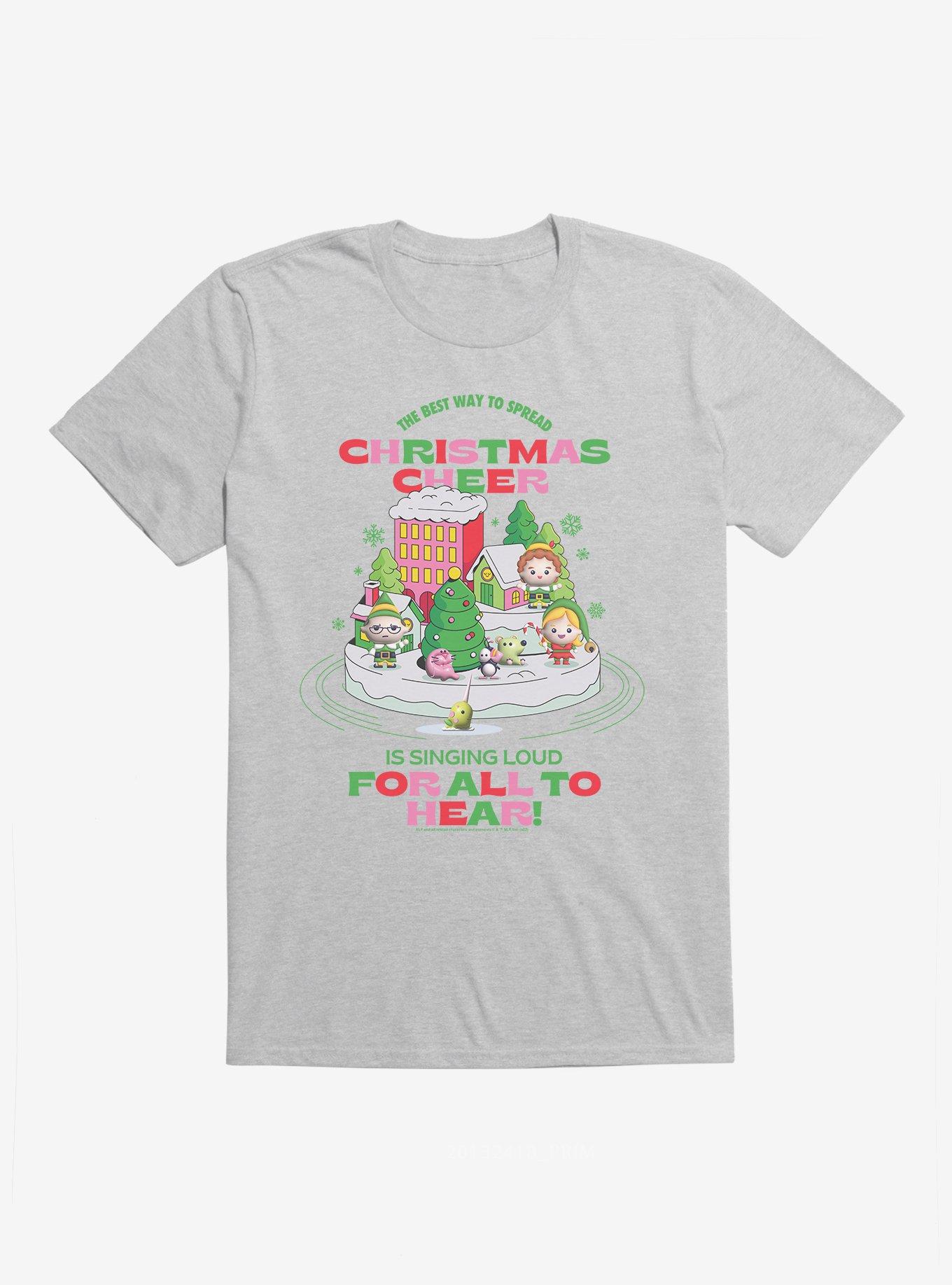 Elf Christmas Cheer T-Shirt, HEATHER GREY, hi-res