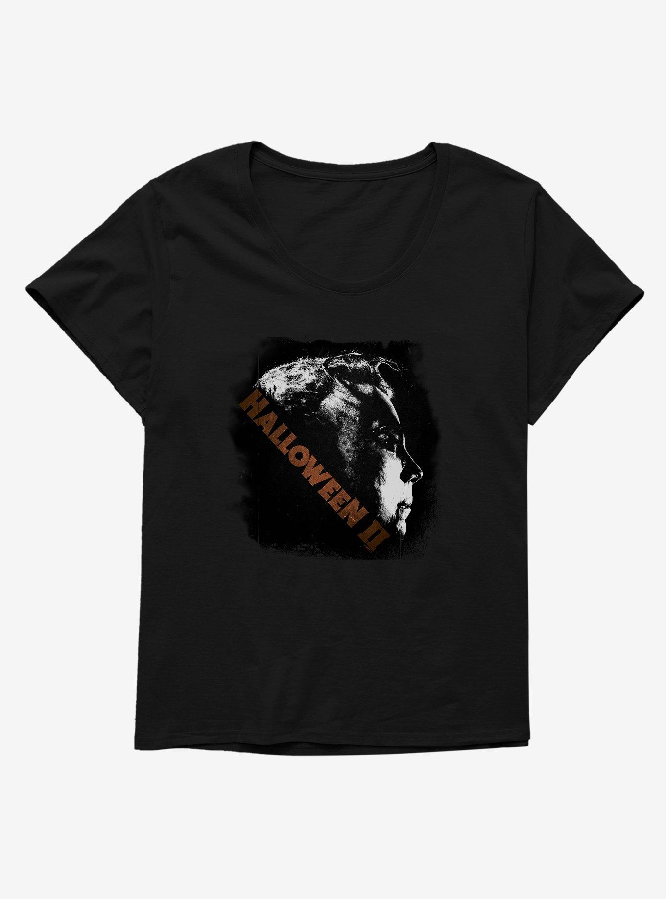 Halloween II Michael Myers Vignette Womens T-Shirt Plus Size, BLACK, hi-res