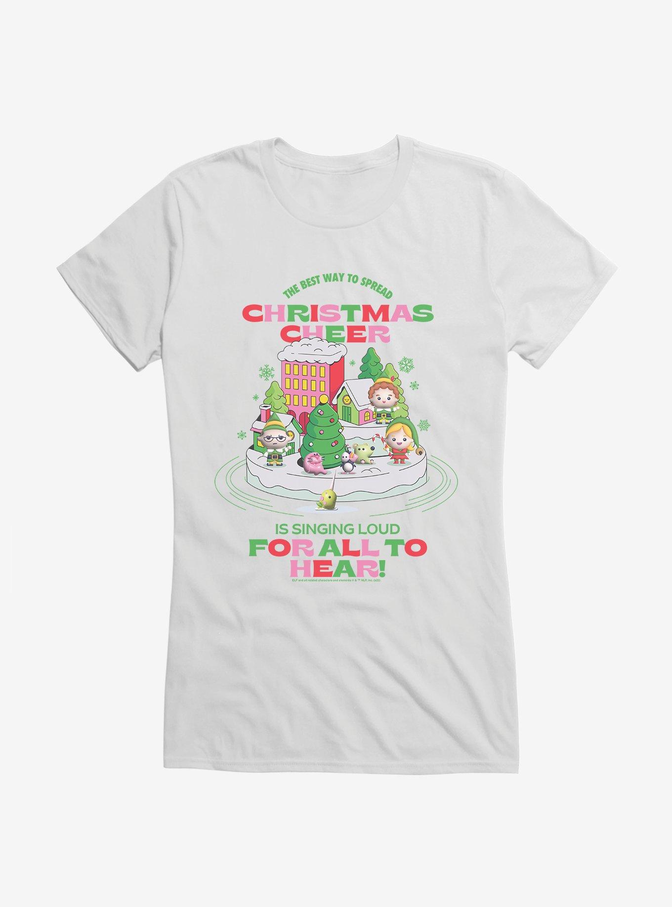 Elf Christmas Cheer Girls T-Shirt, WHITE, hi-res