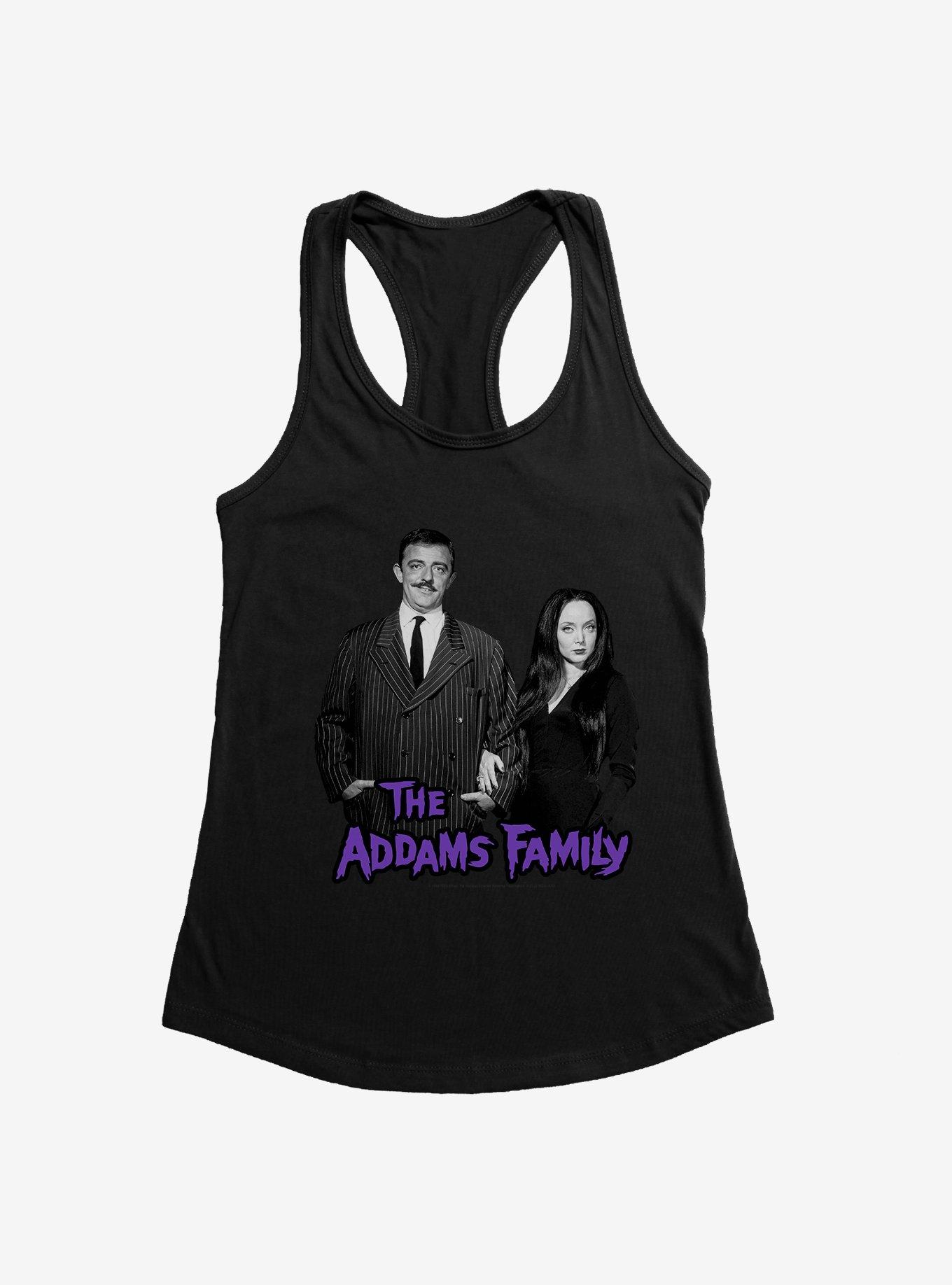 The Addams Family Gomez And Morticia Addams Girls Tank, BLACK, hi-res