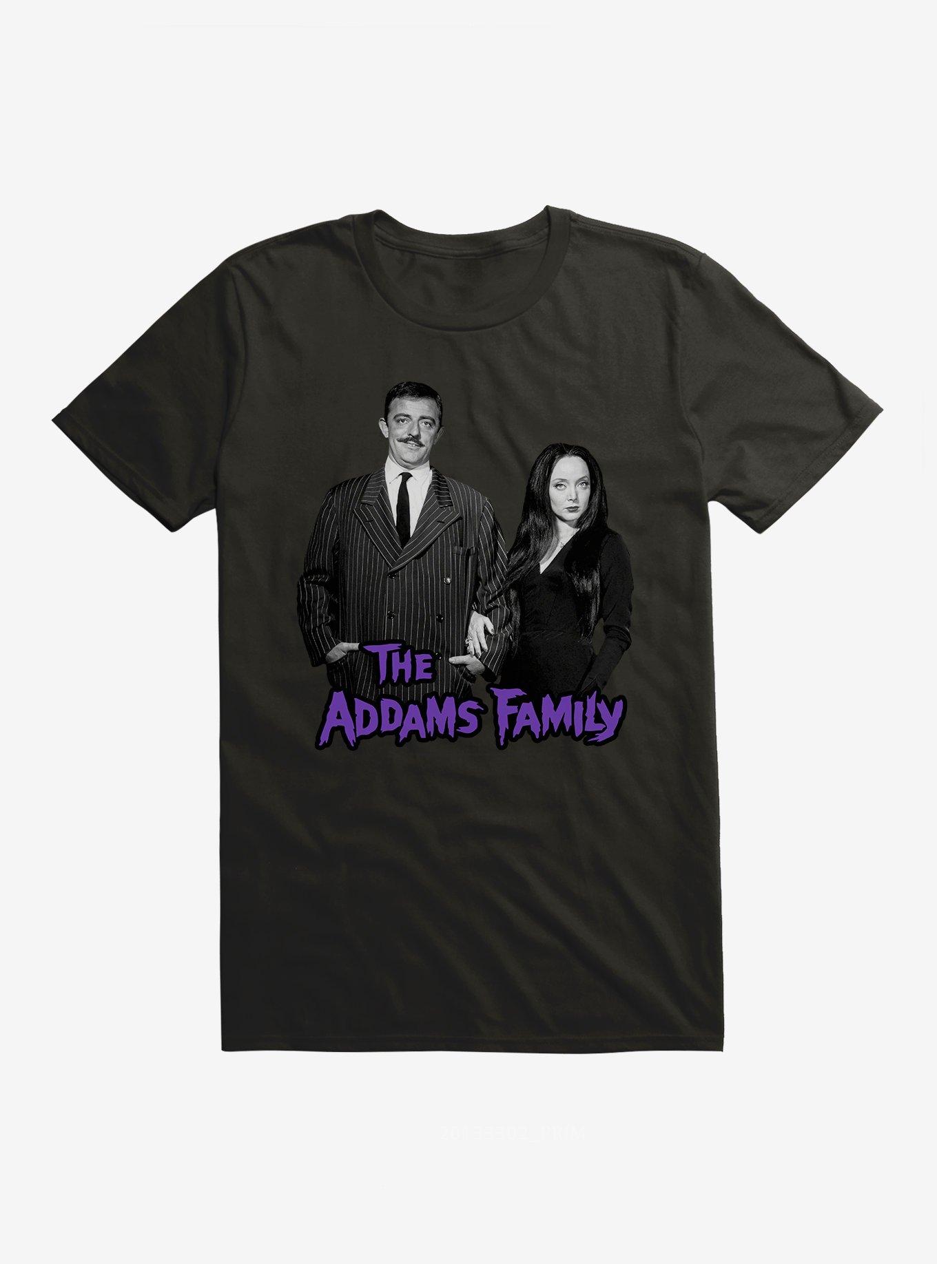 The Addams Family Gomez And Morticia Addams T-Shirt, BLACK, hi-res