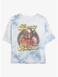 Star Wars The Mandalorian Bounty Hunter Retro Tie-Dye Womens Crop T-Shirt, WHITEBLUE, hi-res