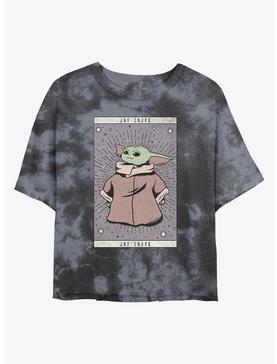 Star Wars The Mandalorian The Child Tarot Tie-Dye Womens Crop T-Shirt, , hi-res
