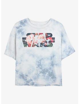 Star Wars Antique Flower Logo Tie-Dye Womens Crop T-Shirt, , hi-res