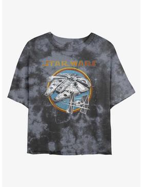 Star Wars Battleship Tie-Dye Womens Crop T-Shirt, , hi-res