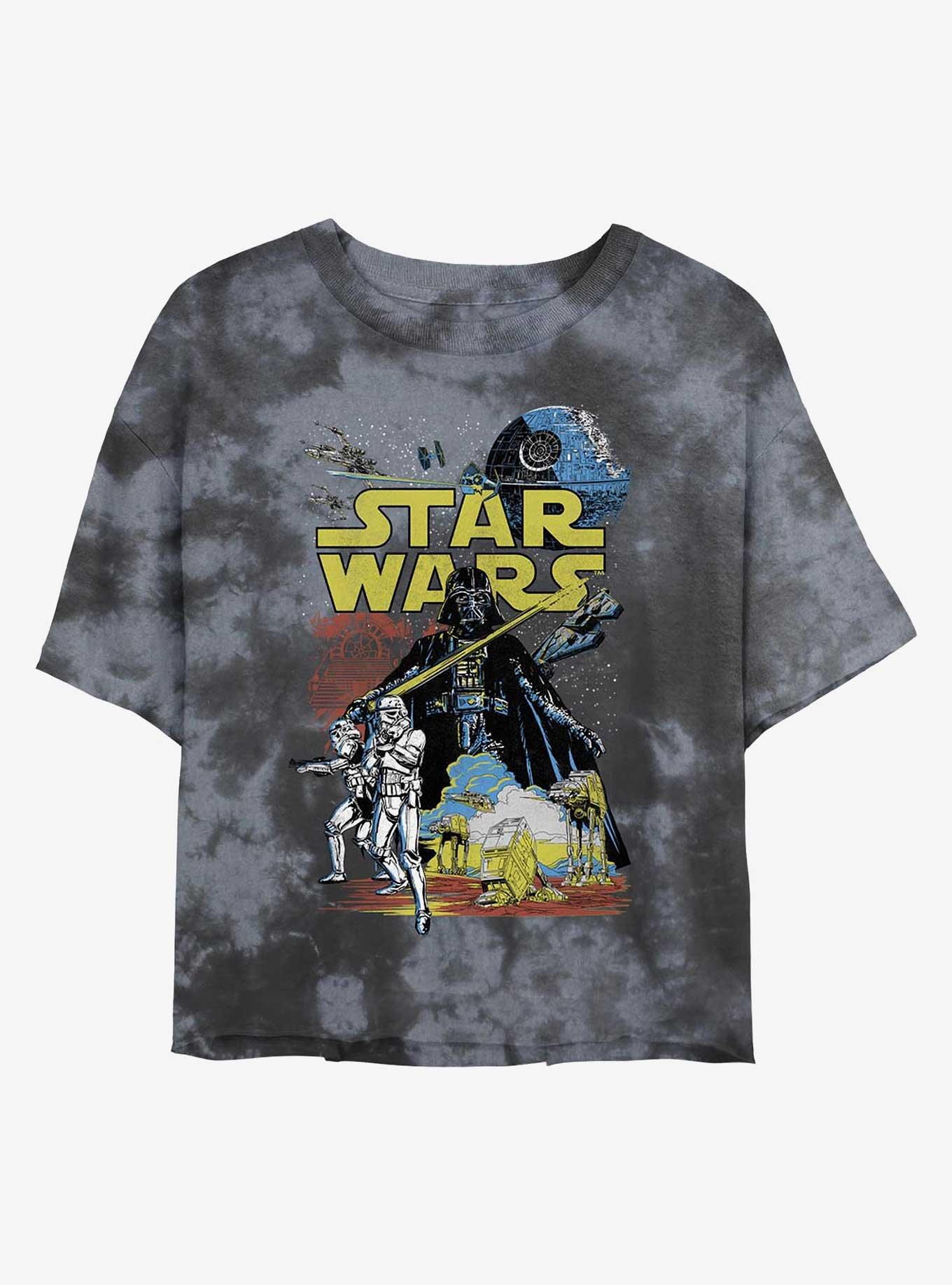 Star Wars Classic Print Tie-Dye Womens Crop T-Shirt, , hi-res